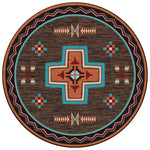 Twin Crosses Rug - 8 Ft. Round