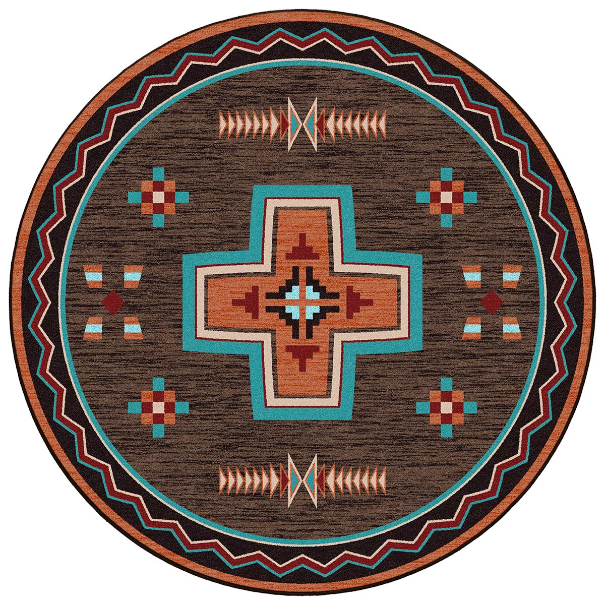 Twin Crosses Rug - 8 Ft. Round