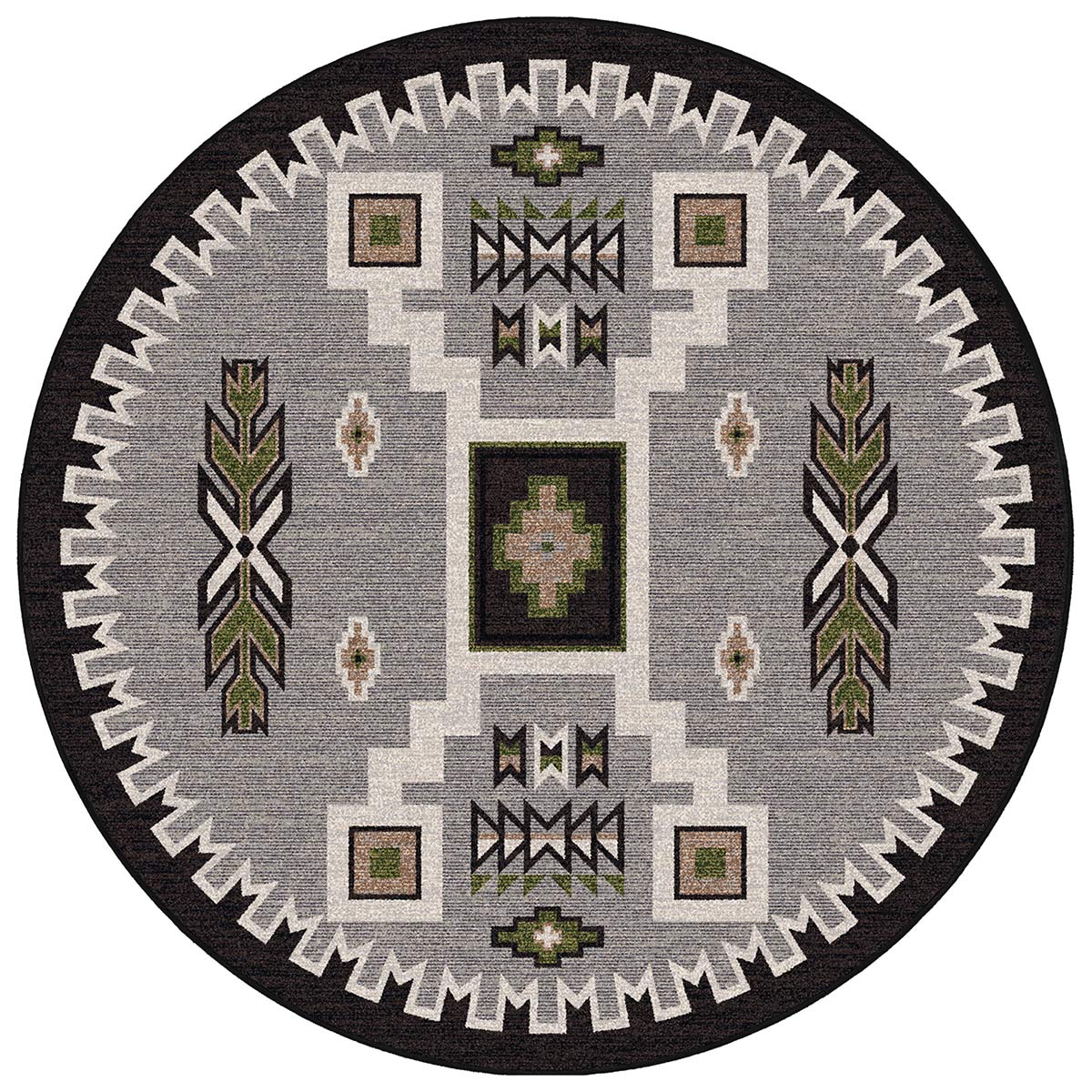 Graphite Fields Rug - 8 Ft. Round