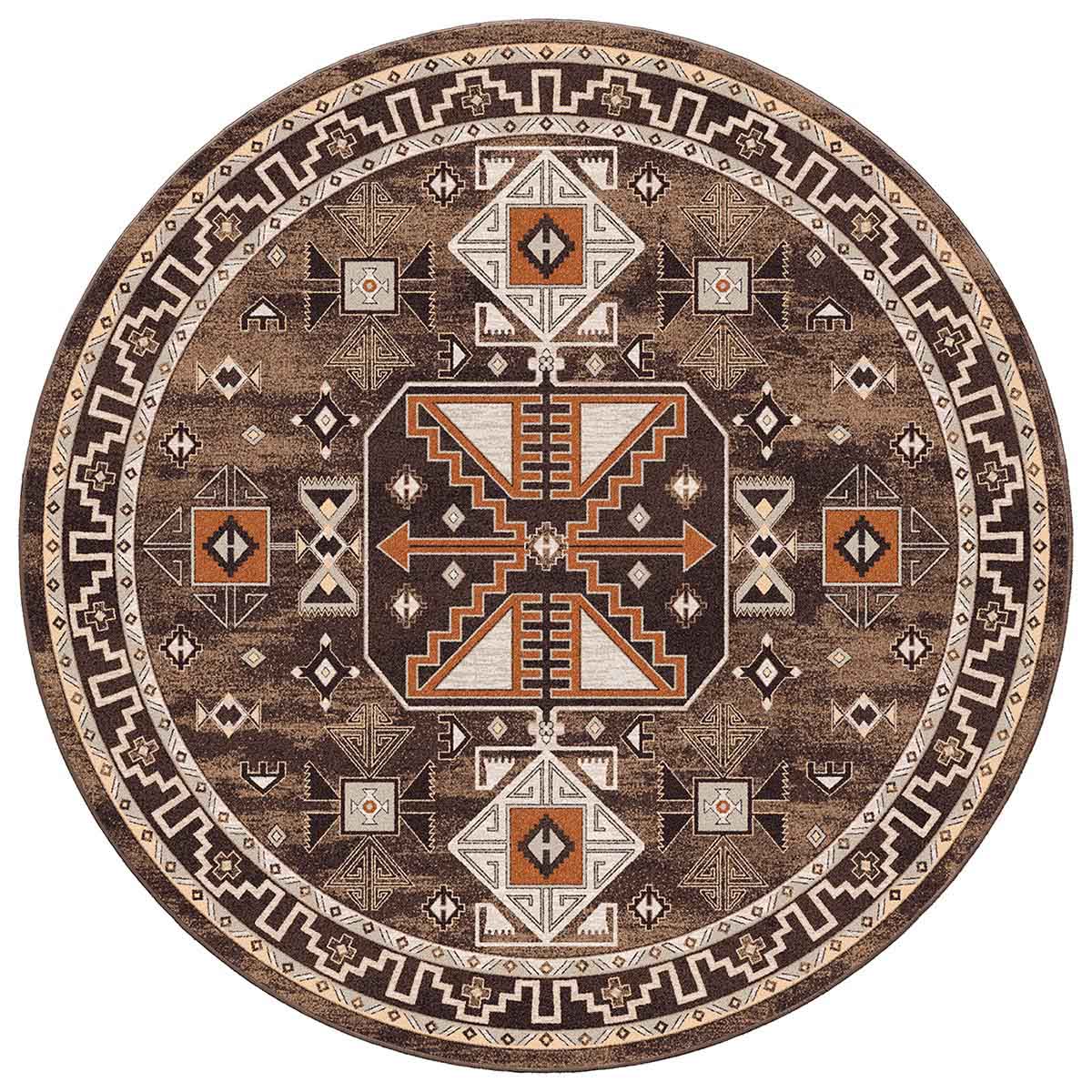 Blackfoot Coffee Rug - 8 Ft. Round