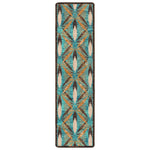 Featherscape Turquoise Rug - 2 x 8