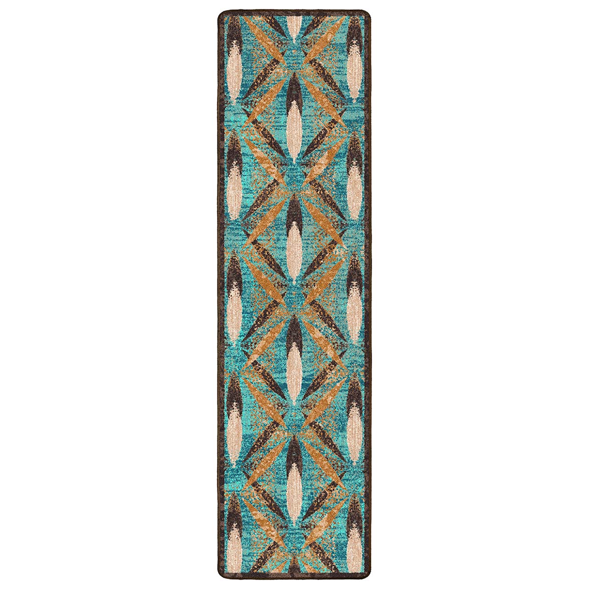 Featherscape Turquoise Rug - 2 x 8