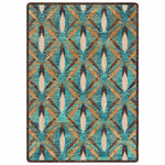 Featherscape Turquoise Rug - 3 x 4