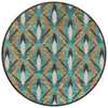 Featherscape Turquoise Rug - 8 Ft. Round