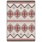 Crimson Crosses Rug - 5 x 8