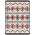 Crimson Crosses Rug - 8 x 11