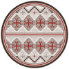 Crimson Crosses Rug - 8 Ft. Round