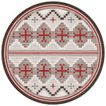 Crimson Crosses Rug - 8 Ft. Round