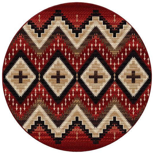 Rio Grande Brick Rug - 8 Ft. Round