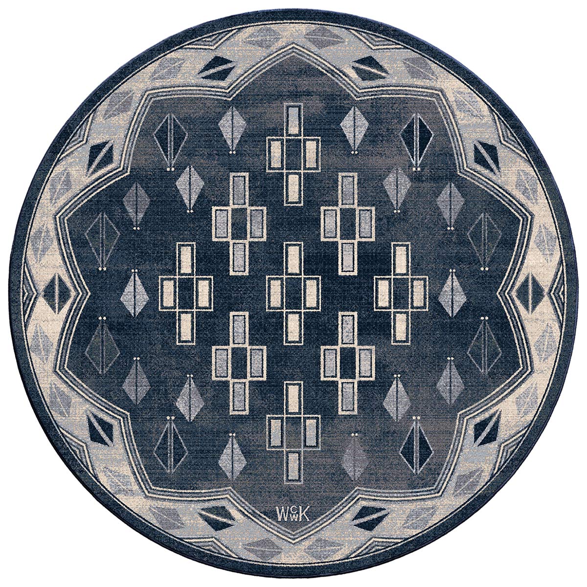 El Reno Blue Rug - 8 Ft. Round