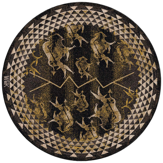 Buffalo Herd Earth Rug - 8 Ft. Round