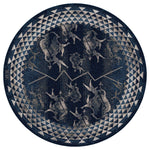 Buffalo Herd Midnight Rug - 8 Ft. Round