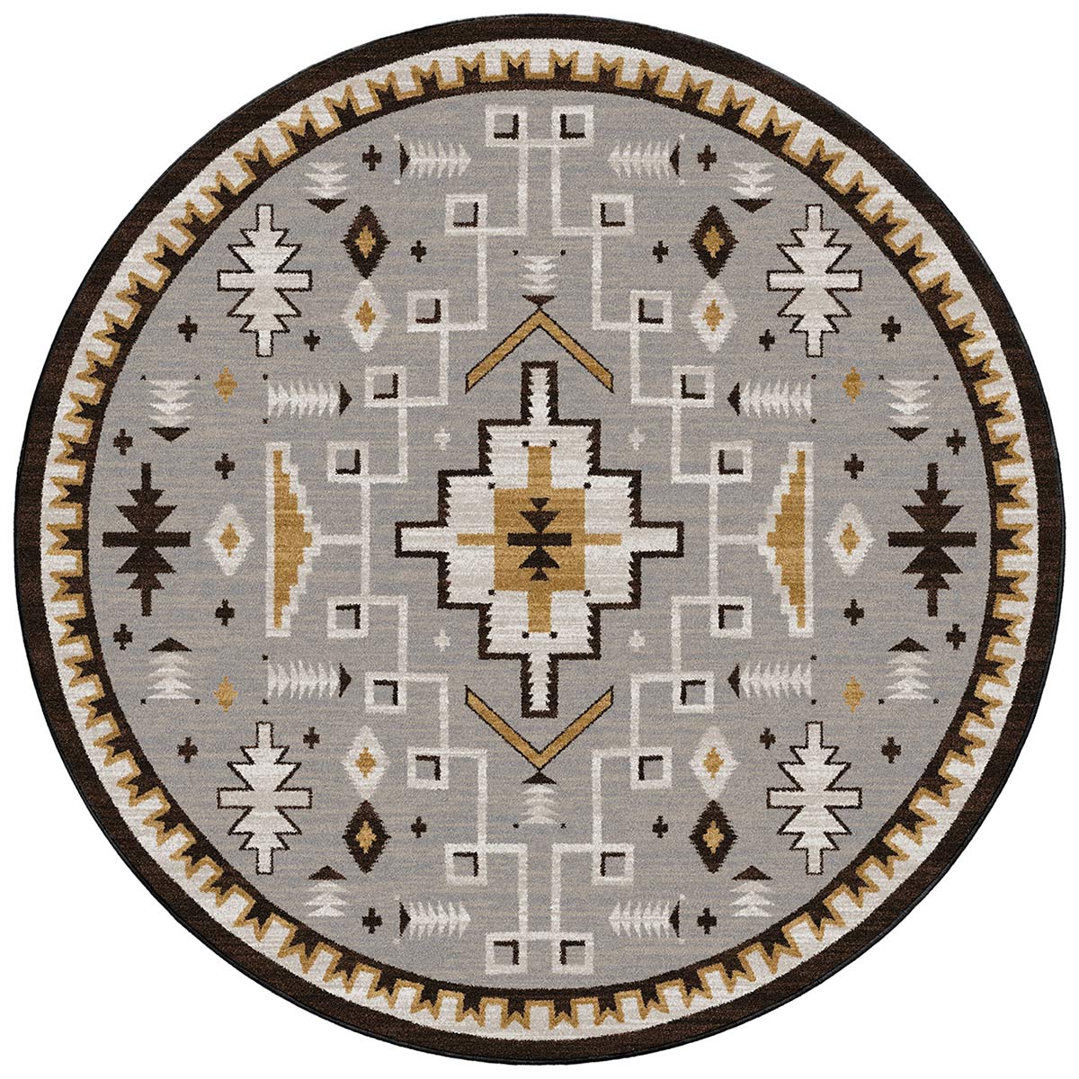 Gray Horizons Rug - 8 Ft. Round