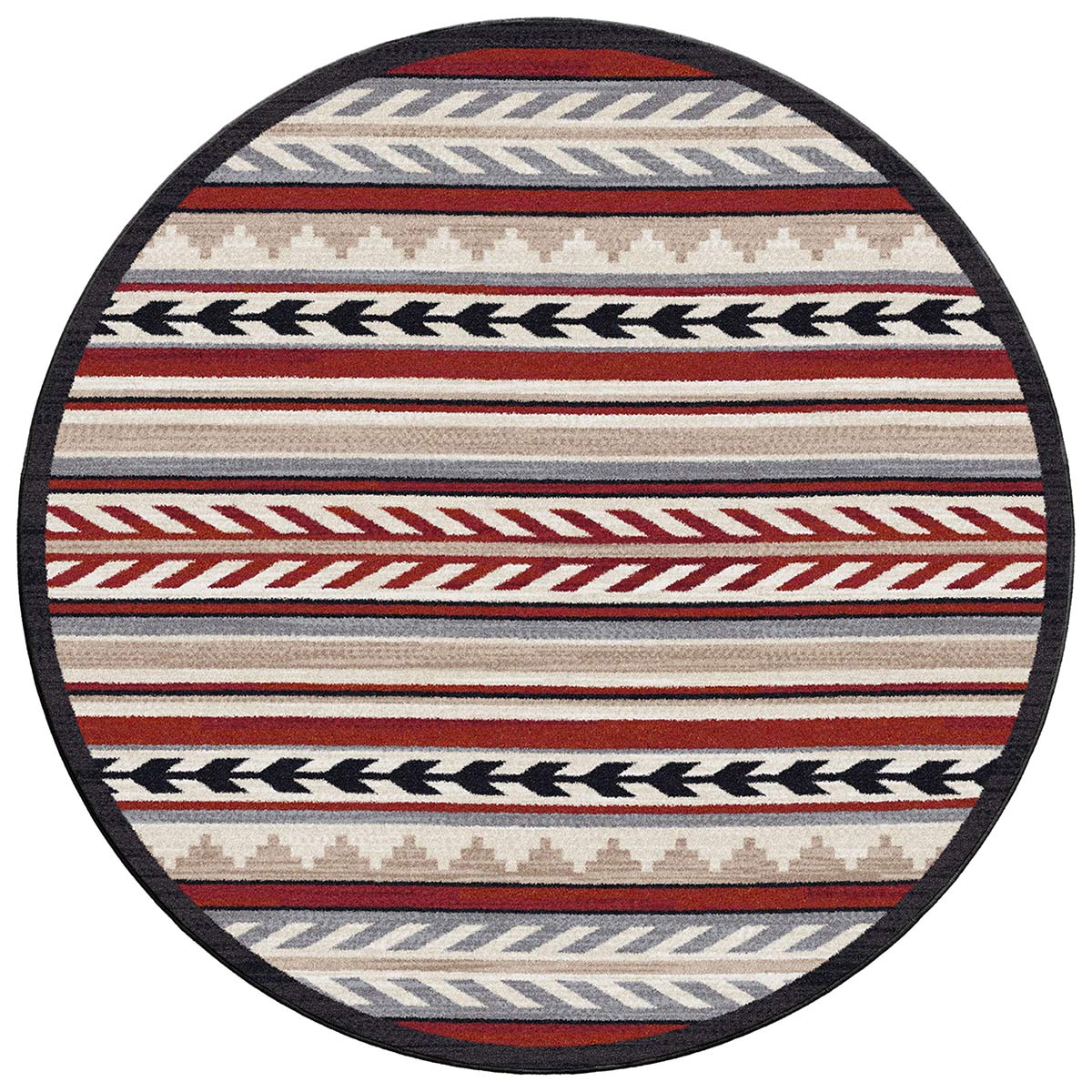 Directions Red Rug - 8 Ft. Round