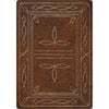 Western Stitched Leather Style Rug - 5 x 8