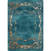 Prairie Scrolls Turquoise Rug - 5 x 8