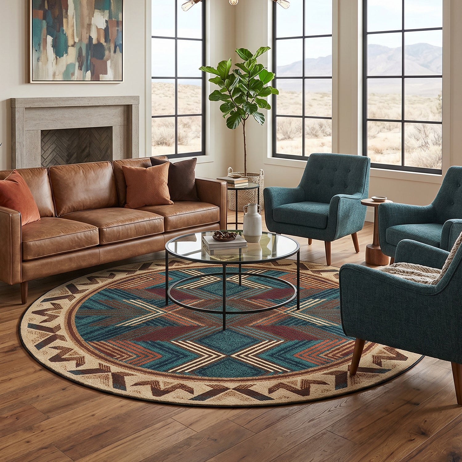 Aztec Mesa Rug - 8 Ft. Round