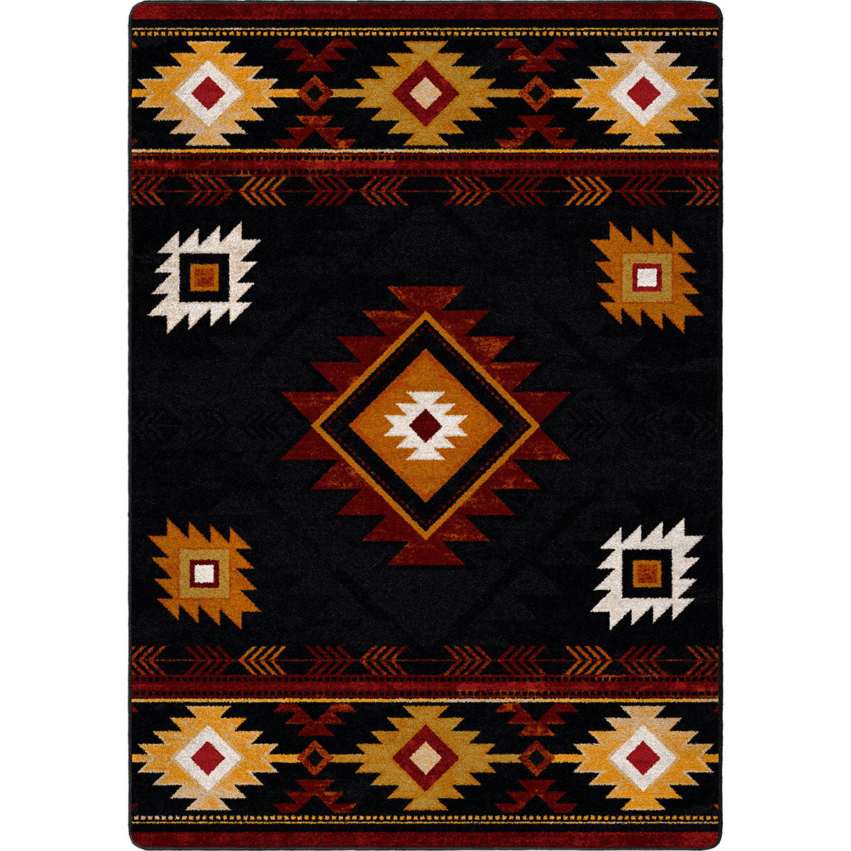 Diamond Creek Black & Tan Rug Collection