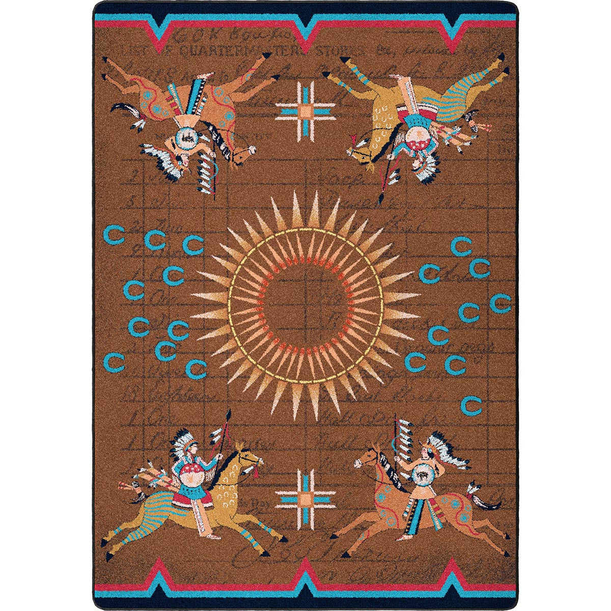Battle Records Brown Rug - 4 x 5