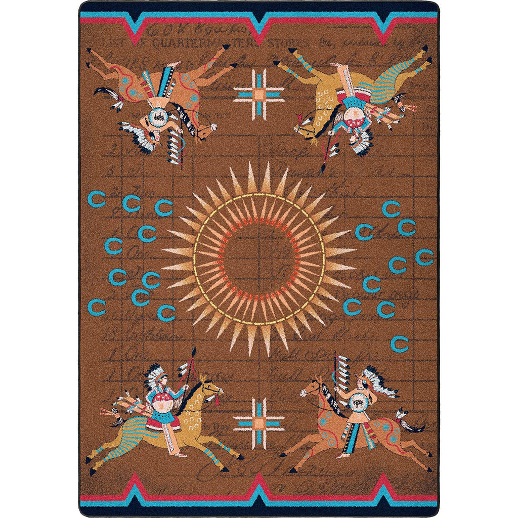 Battle Records Brown Rug - 5 x 8
