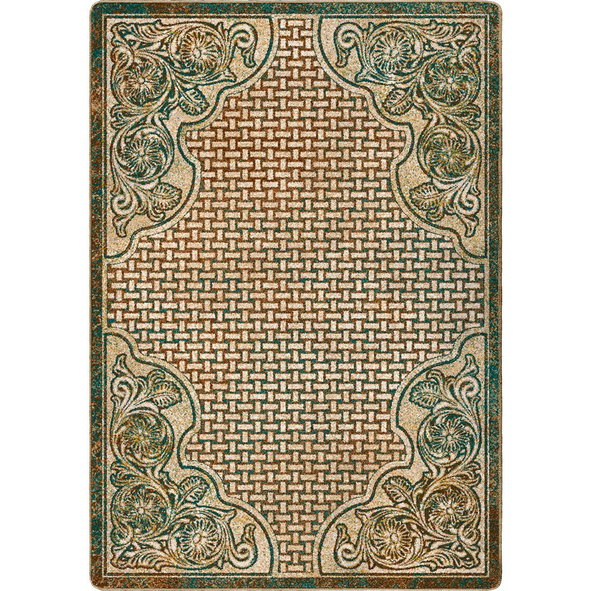Turquoise Scroll Saddle Rug Collection
