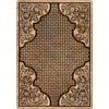 Tooled Leather Scroll & Weave Rug - 3 x 4