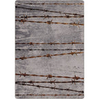 Barbed Wire Gray Rug - 5 x 8