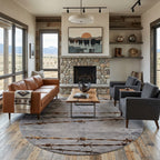 Barbed Wire Gray Rug - 8 Ft. Round