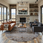 Barbed Wire Gray Rug - 8 Ft. Round