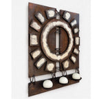 Desert Fire Metal Art Wall Hanging with Candles