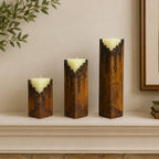 Iron Cascade Candle Holder - Set of 3
