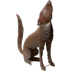 Howling Coyote Metal Sculpture - Large