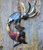 Copper Dripped Kokopelli Metal Wall Art - Extra Large