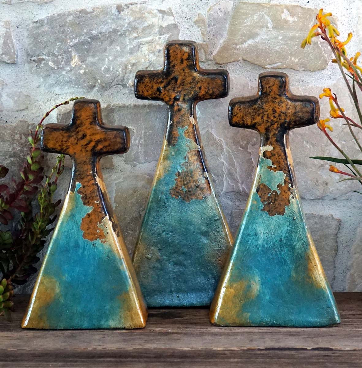 Turquoise Clay Cross - Large