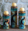 Kokopelli Rustic Candle Holders - Set of 3