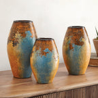 Sierra Turquoise Clay Vases - Set of 3