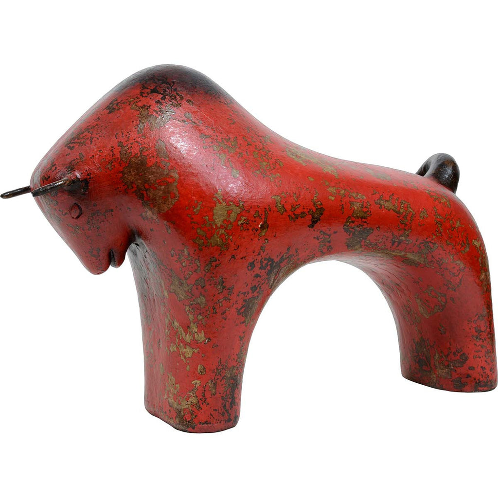 El Toro Pottery Sculpture - Red