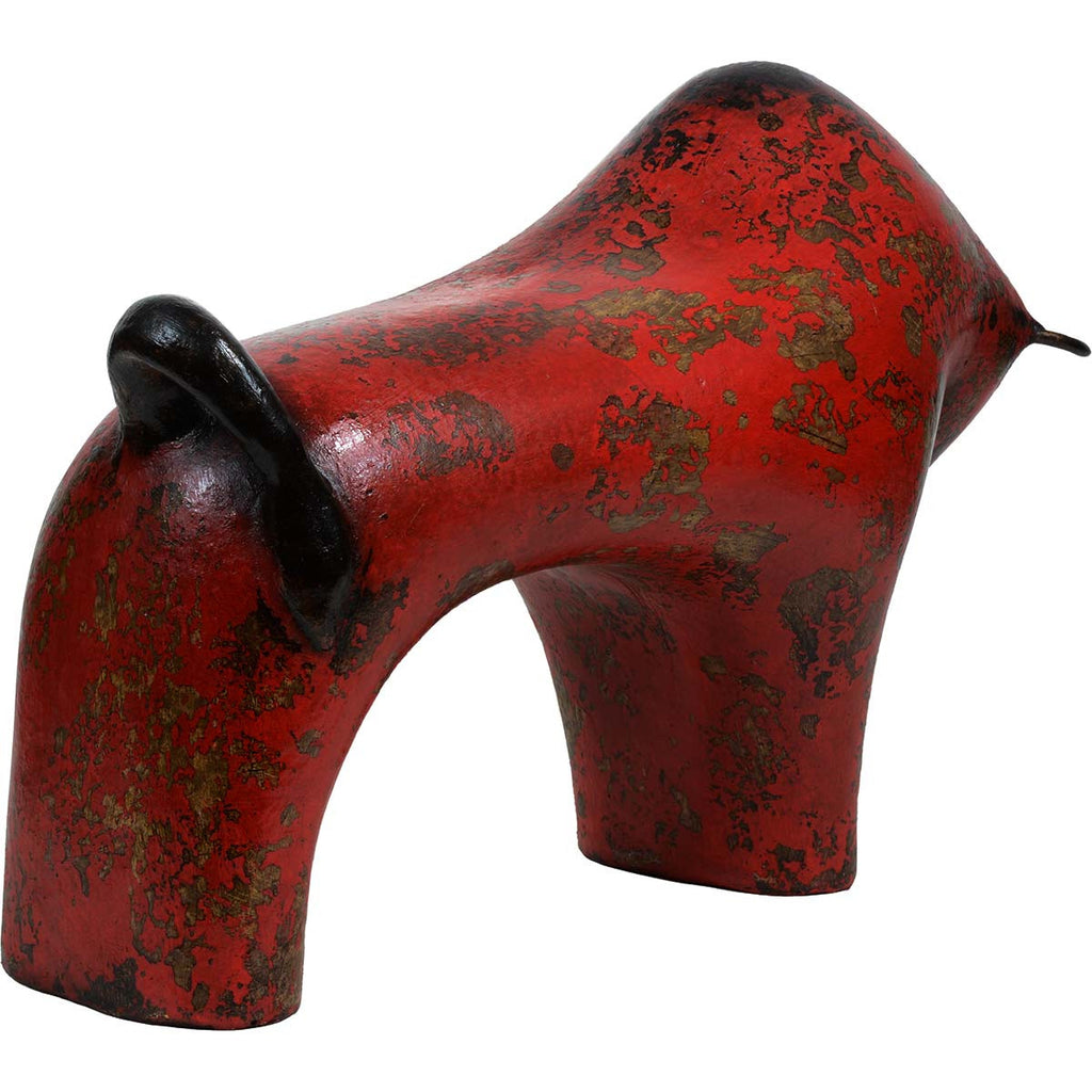 El Toro Pottery Sculpture - Red