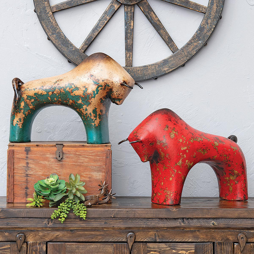 El Toro Pottery Sculpture - Red