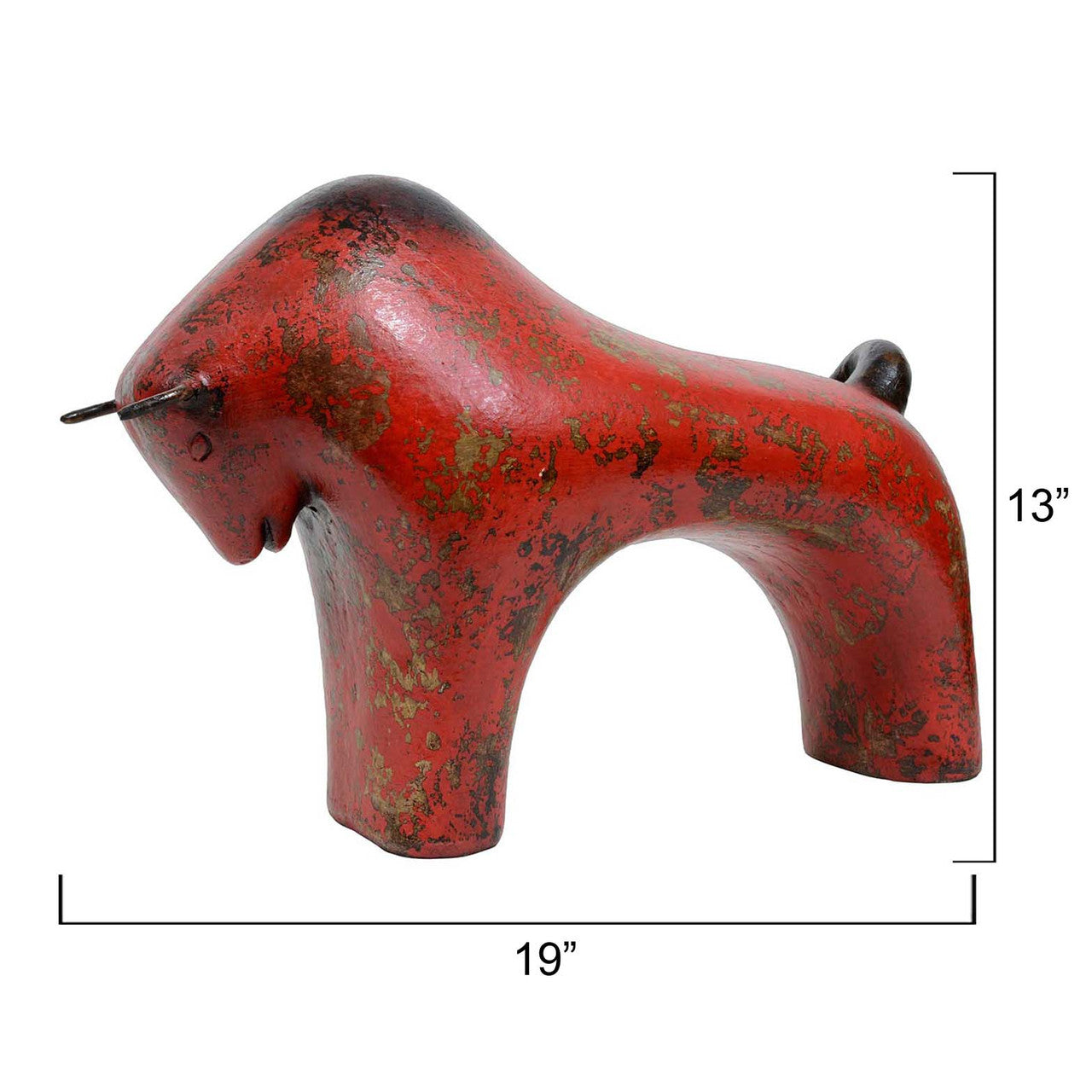 El Toro Pottery Sculpture - Red