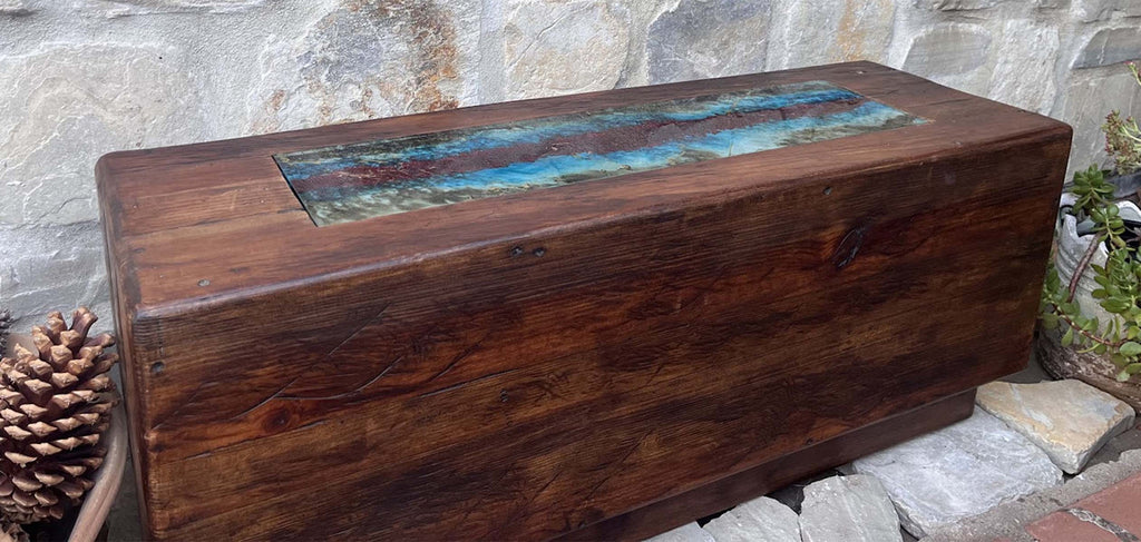 Wood & Glass Western Sofa Table