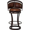 Boseman Leather & Iron Counter Stool