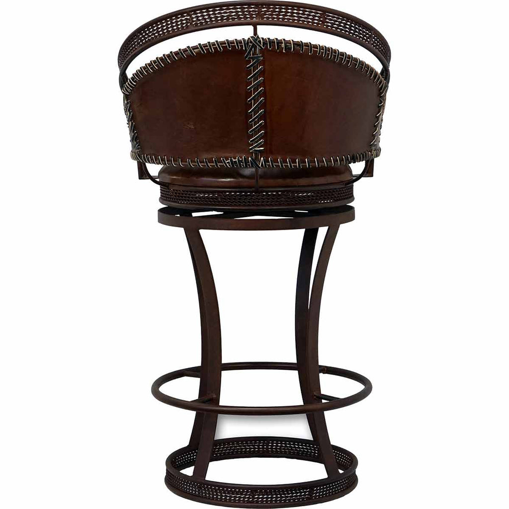 Boseman Leather & Iron Counter Stool