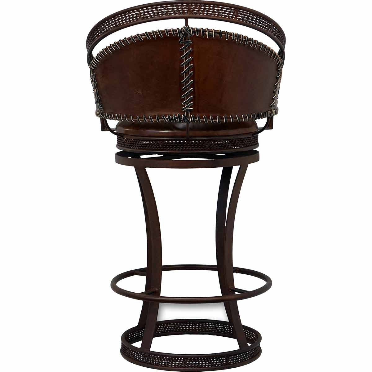 Boseman Leather & Iron Counter Stool