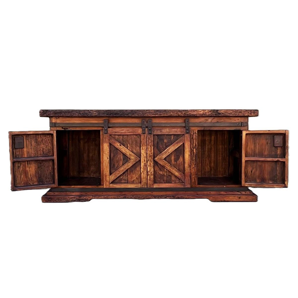 Weathered Barn Door Wood Buffet