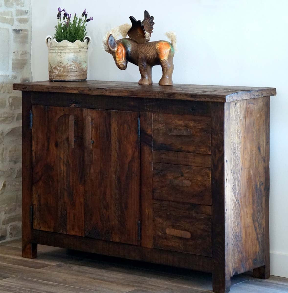 Western Worn Wood Buffet
