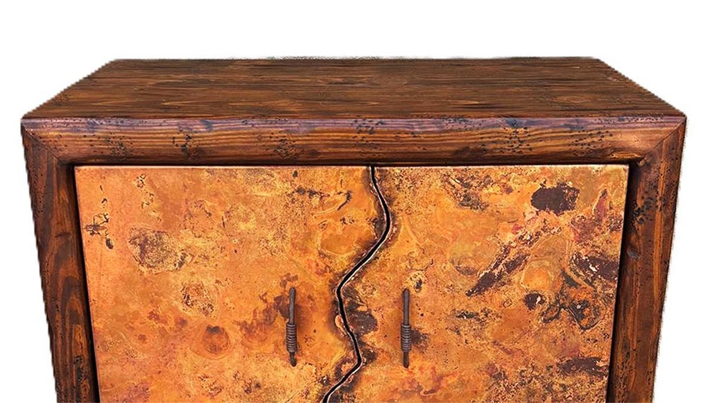 Rifted Copper Cabinet