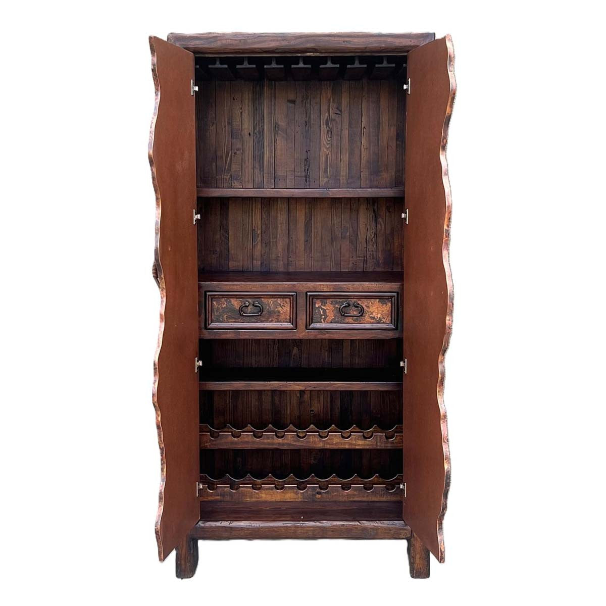 Rifted Copper Wine Cabinet