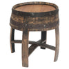 Reclaimed Tequila Barrel Round End Table - OUT OF STOCK UNTIL 07/15/2026