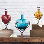 Tangled Vines Glass Heart Sculpture - Small